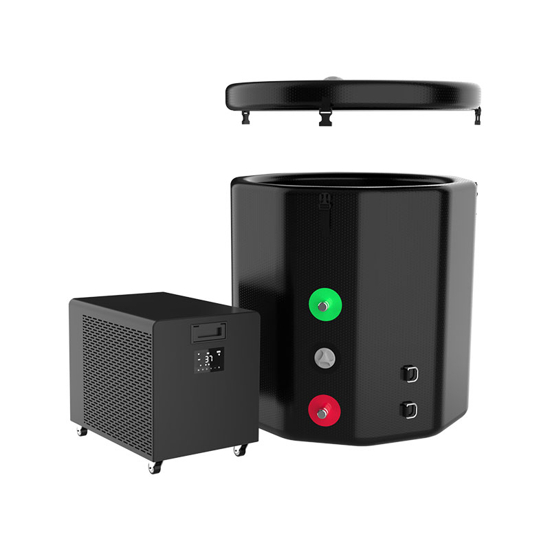 Grande capacidade, tudo em uma banheira de mergulho frio com chiller